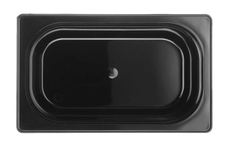 HENDI GN 1/4 konteineris iš juodo polikarbonato, 4L, Juodas, 265x162x(H)150mm 862612 | E-gastro