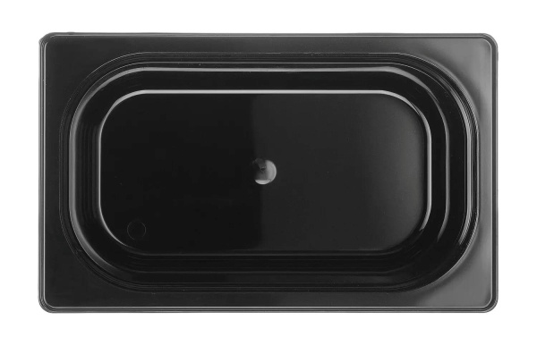 HENDI GN 1/4 konteineris iš juodo polikarbonato, 4L, Juodas, 265x162x(H)150mm 862612 | E-gastro