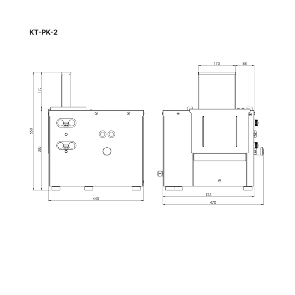 KONETEOLLISUUS Dvigubas mėsos purentuvas KT-PK-2, 400V/0.55kW EPK20 | E-gastro